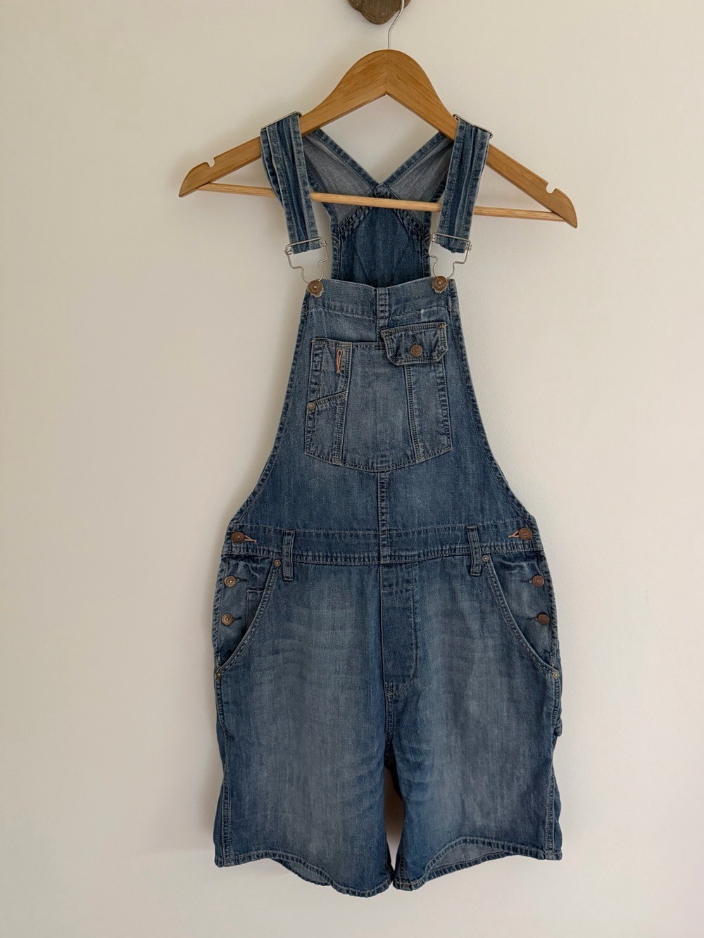 & Dungaree Size 6 Denim Short Overalls Shortalls Y2K Utility